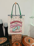 Tote Bag Pintada a Mano "Sobreviviente a la Chancla" - Set Premium 2 en 1 Desmontable
