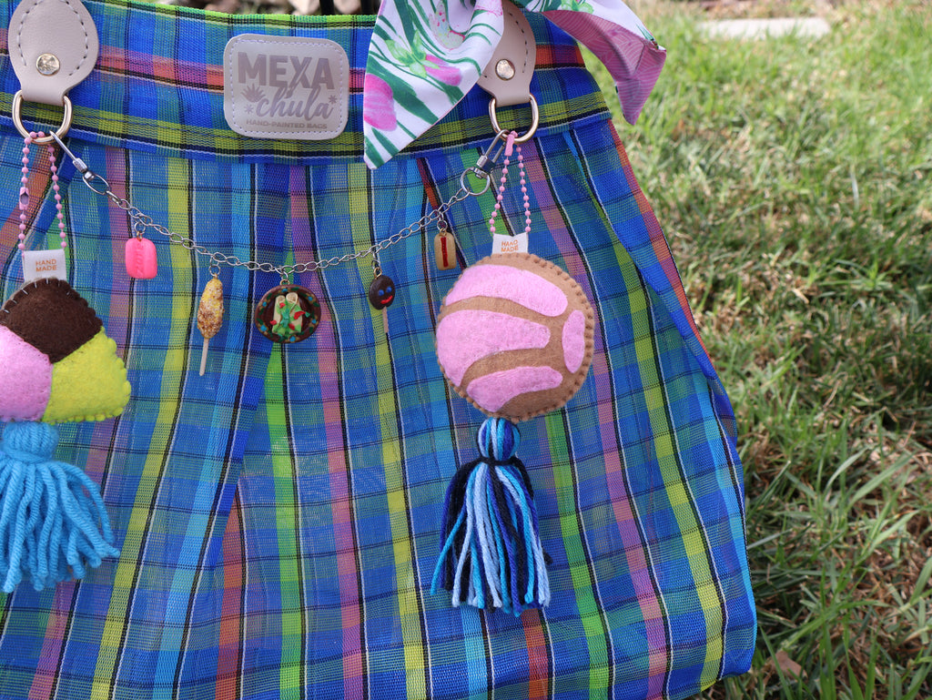 Bolso Expandible Grande "Mercadito Celeste"
