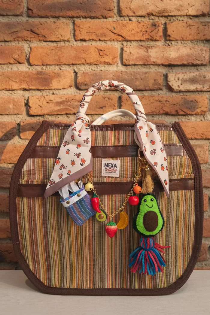Bolso Circular Mediano "El Mercadito Tradicional"