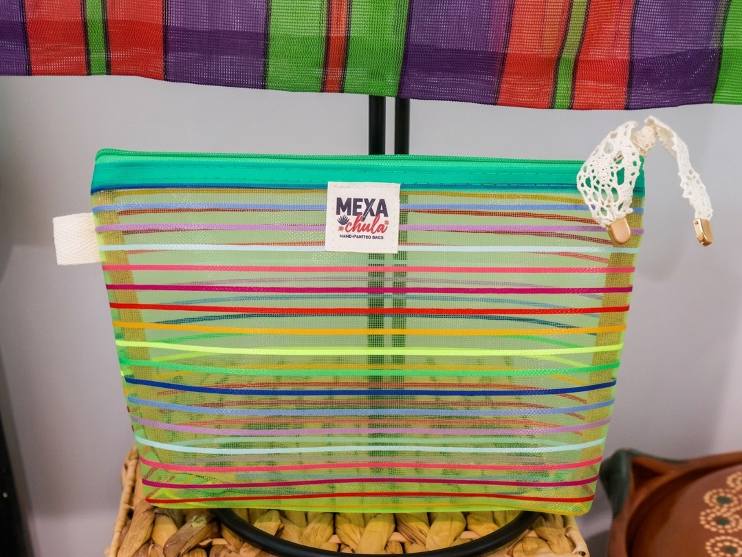 Set Bolso de Malla Tradicional y Cosmetiquera a Juego - Colección Artesanal Mexicana