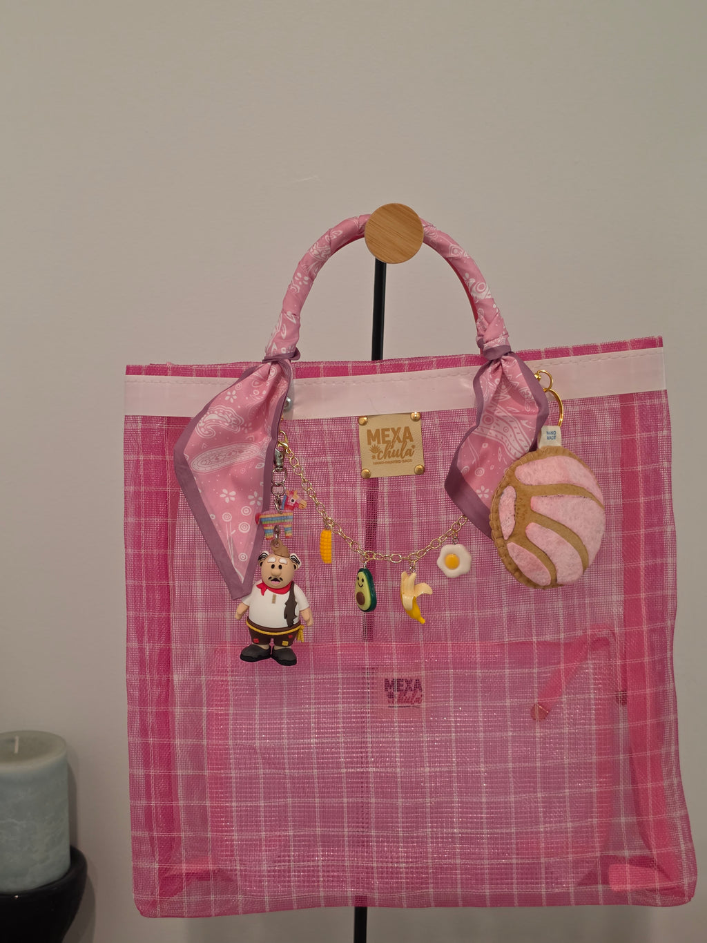 Set Tote Bag Mercado Premium Rosa: Edición Antojitos y Nostalgia Mexa