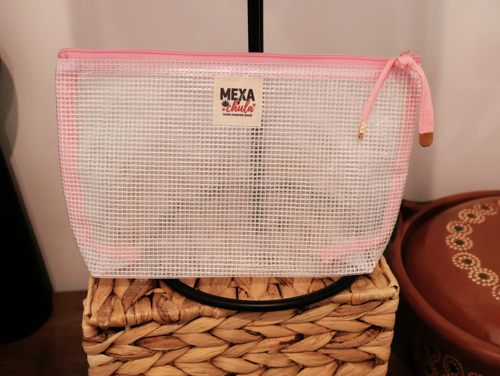Set Tote Bag Mercado Premium Rosa: Edición Antojitos y Nostalgia Mexa