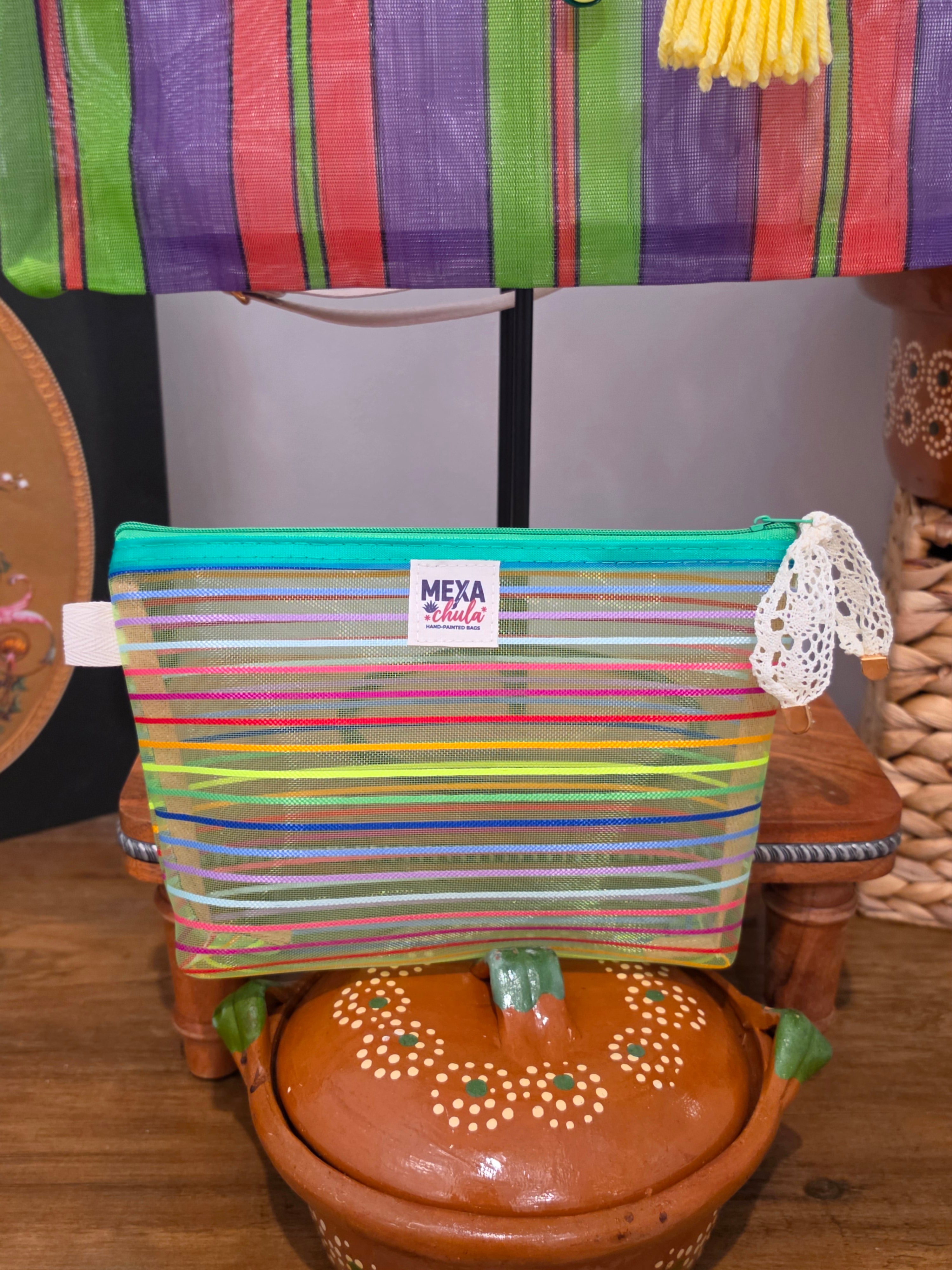 Bolso de Mercado Mediano (M) "Luchador y Paleta Payaso" con Correa Ajustable