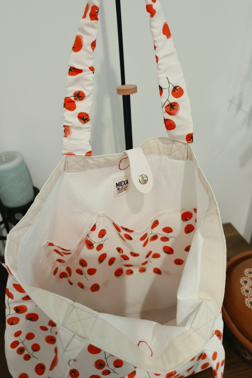 Tote Bag Pintada a Mano - Edición "Hecho a Chanclazos" (Set Premium con Cosmetiquera)