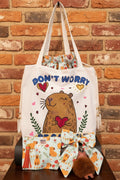 Tote Bag de Manta "Don't Worry, Be Cappy!" - Diseño Premium de 3 Compartimientos