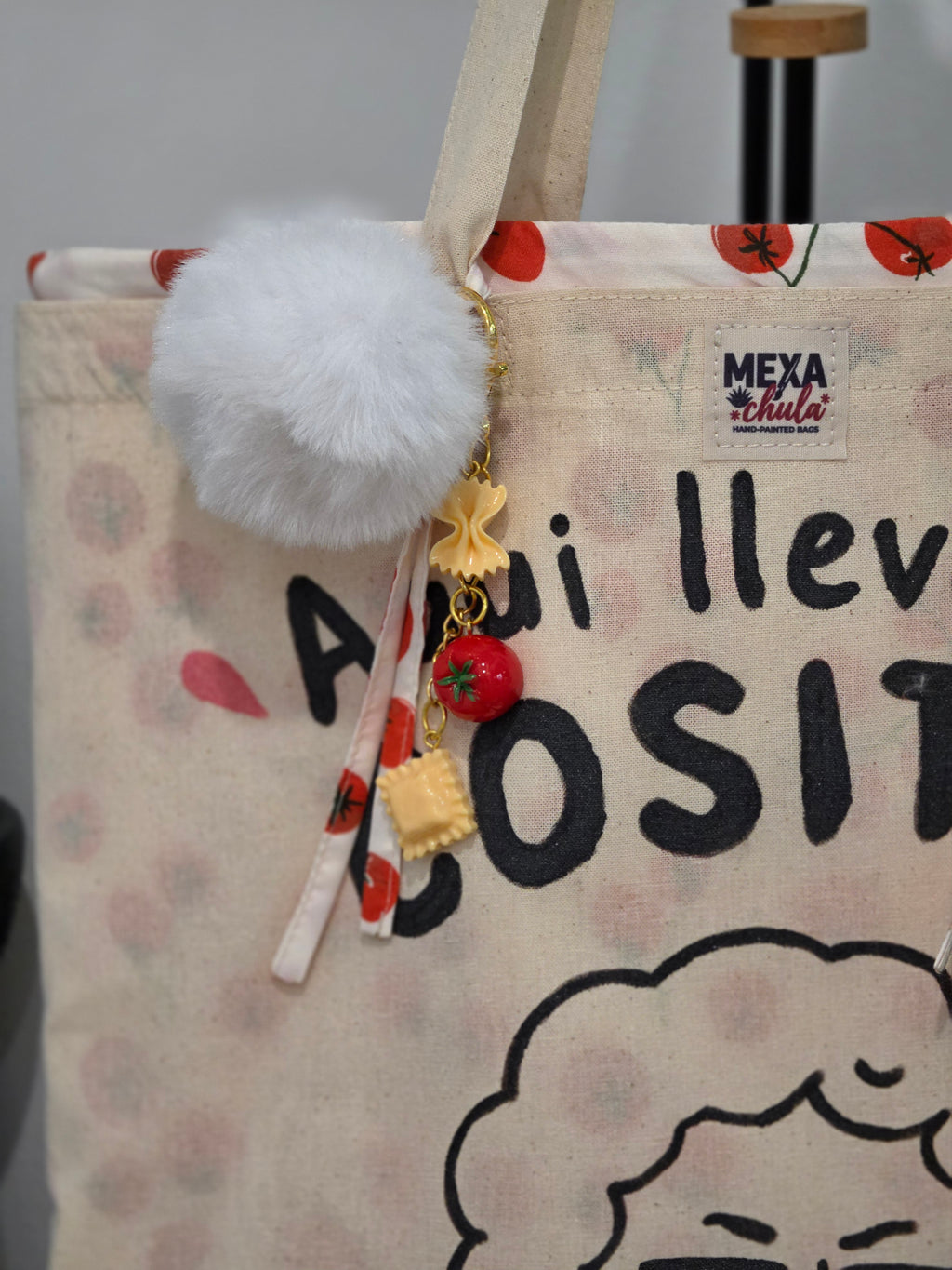 Tote Bag de Mercado "Cositas de Señora" (Manta/Lino) - Set Premium 2 en 1 Desmontable