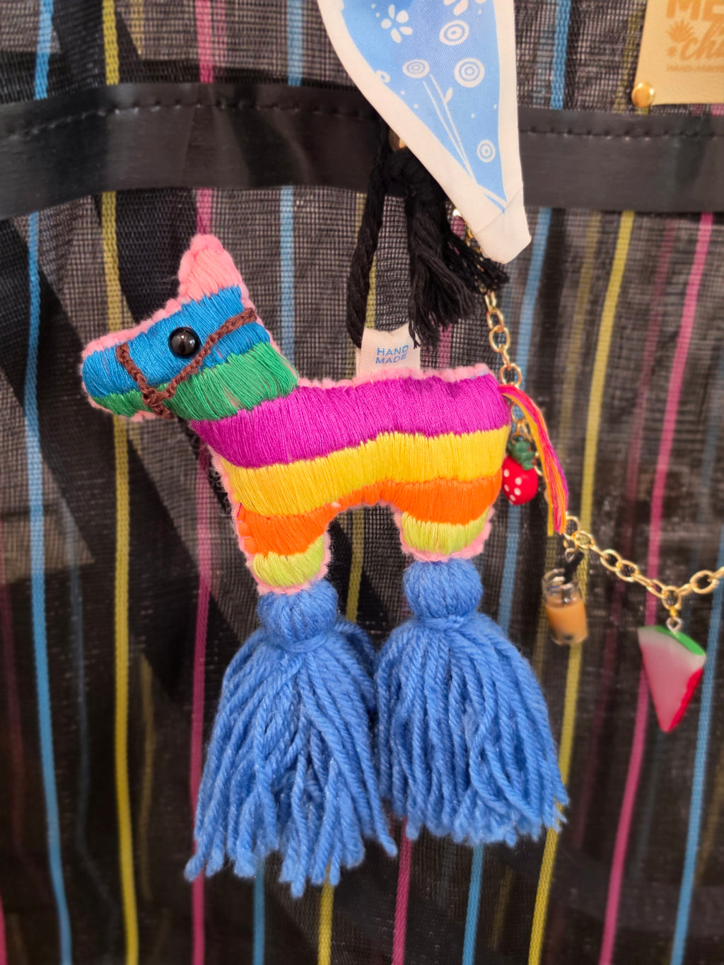 Bolso de Mercado Grande "Piñata y Dr. Simi" con Paliacate Azul