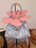 Bolso Estilo "Flor de Primavera" con Estampado de Conejitos
