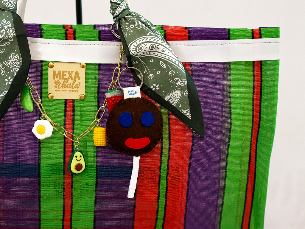 Set Bolso de Malla Tradicional y Cosmetiquera a Juego - Colección Artesanal Mexicana